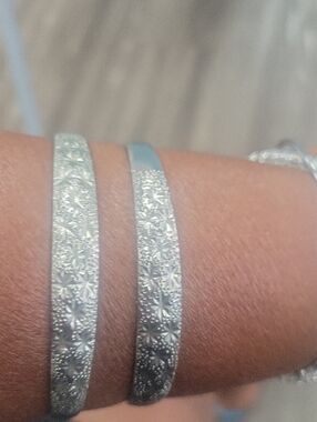 2 Real Silver 925 Adjustable Braclets